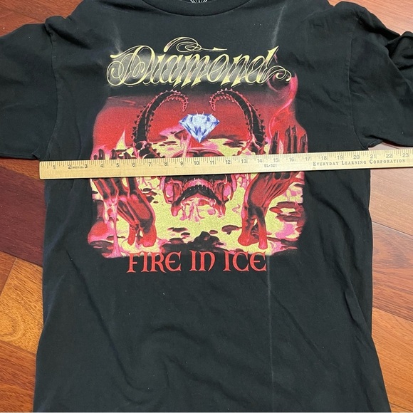 Vintage Diamond Supply Fire In Ice Tee Shirt Men's Sz L Rare HTF B30 - Picture 6 of 9